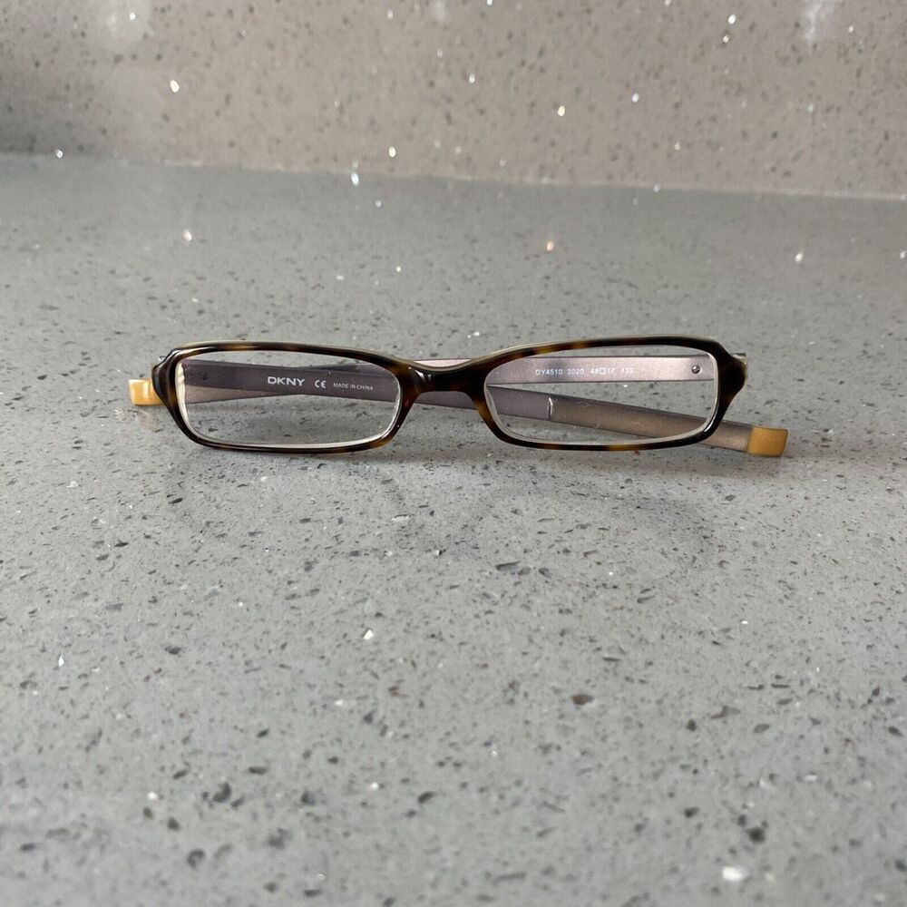 DKNY DY4510 3020 Tortoise Gray Rectangle Eyeglasses Frames ONLY 48-17 135